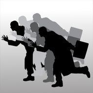 Vector silhouette of a businessman N29