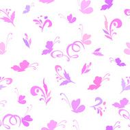 Abstract floral background contours