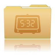 Folder with Clock