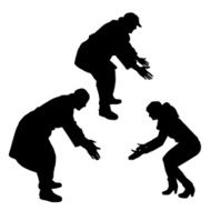 Vector Silhouette Of People N755