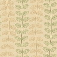 Pattern with Golden and Green Leaves