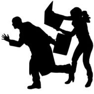 Vector silhouettes of businessmen N10