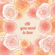 Valentine greeting card with roses N2