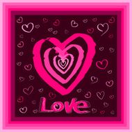 Bordo heart Valentines day card N2