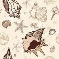 Sea background Hand drawn vector illustration N5