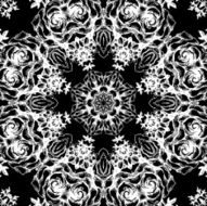 Vintage decorative lace round pattern