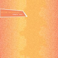 abstract orange background with branches and contour stroke