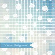 abstract background of rectangles and white flowers