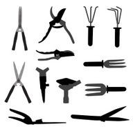 Garden Tools Set Vector Illustration N2