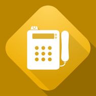 Vector icon of Payphone with a long shadow