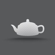 Vector of transparent teapot icon