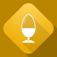 Vector icon of Egg with a long shadow