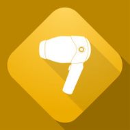 Vector icon of Hairdryer with a long shadow