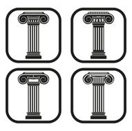 Ancien column icon - four variations