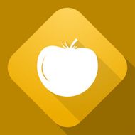 Vector icon of Tomato with a long shadow