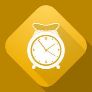 Vector icon of Alarm Clock with a long shadow
