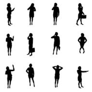 Silhouettes of woman