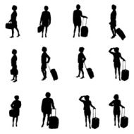 Silhouettes of businesspeople N4