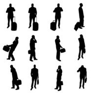 Silhouettes of businesspeople N5