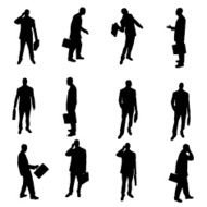 Silhouettes of businesspeople N6