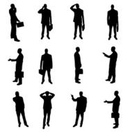 Silhouettes of businesspeople N7
