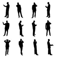 Silhouettes of businesspeople N8