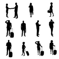 Silhouettes of businesspeople N10