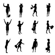 Silhouettes of woman N2
