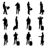 Silhouettes of businesspeople N12