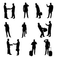 Silhouettes of businesspeople N13