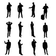 Silhouettes of businesspeople N15