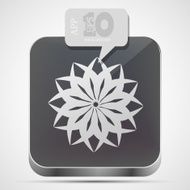 Vector snowflake app icon