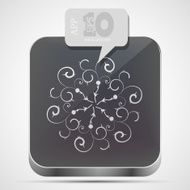 Vector snowflake app icon N2