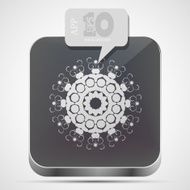 Vector snowflake app icon N3