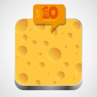 Vector cheese app icon