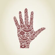Hand a lip