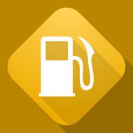 Vector icon of Fuel Indicator with a long shadow