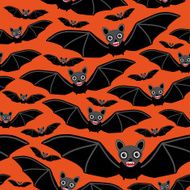 Vampire bats on orange background vector