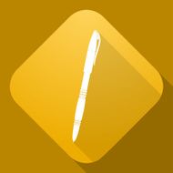 Vector icon of Pen with a long shadow
