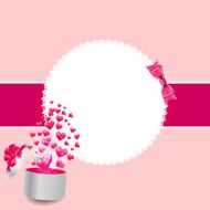 Valentines Day Card with Gift Box and Heart Shaped Balloons N7