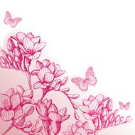pink sketch flower