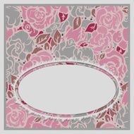 Background with flowers and frame