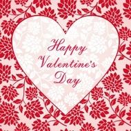 Seamless pattern with heart frame