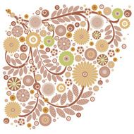 Floral flower vector design elements isolated on white