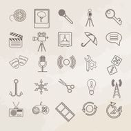 Universal vector icon set