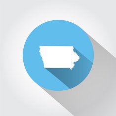 Map state of Iowa