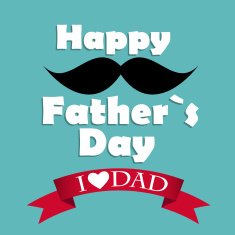 Happy Father`s Day Poster Card Vector Illustration N29