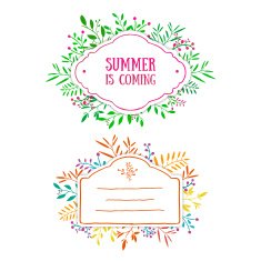 Beautiful banner card invitation or label Summer background N2