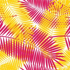 Palm Leaf Seamless Pattern Background Vector Illustration N8