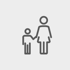 Mother and child thin line icon N2